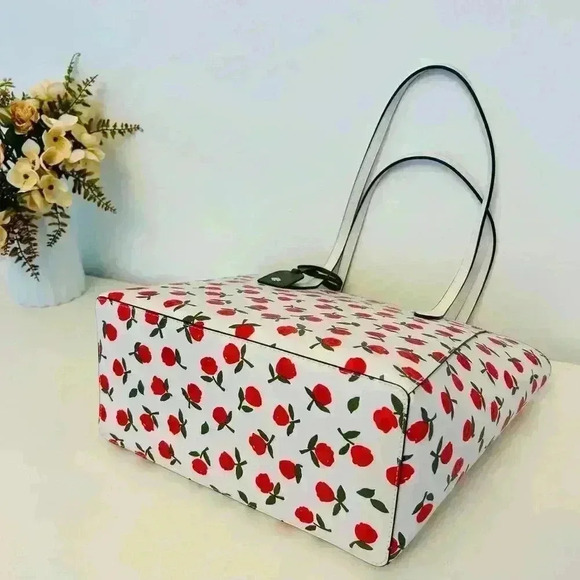 Kate Spade Purse Dana Tote Shoulder Bag Festival Rosette - Picture 5 of 9